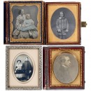 1 Daguerreotype and 3 Ambrotypes
