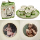 Sake Set with Erotic Motifs