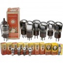 19 Early Philips Electron Triode Tubes, 1922