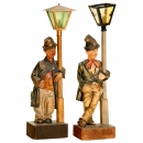 Carved Wood Whistling Automaton by Karl Gries baum, c. 1950