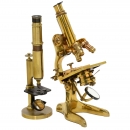 2 Brass Compound Microscopes
