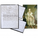 Original Commercial Letter by Adolf Frederick, King of Sweden, d