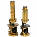 2 Small German Drum-Type Microscopes, c. 1865