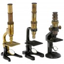 3 German Compound Microscopes, c. 1900