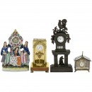 4 Pocket Watches in Stands