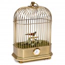 Miniature Singing Bird Cage with Timepiece by Reuge Music
