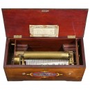 Unusual Hidden Drum and Piccolo Musical Box by Ducommun-Girod, c