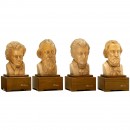4 Musical Busts with Reuge Movements