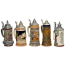 3 Musical Beer Steins, 20th Century