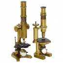 2 Interesting Brass Compound Microscopes