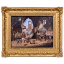 Automaton Clock Picture of a Blacksmith's Shop by Xavier Tharin,
