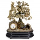 Automaton Bird Bocage with Timepiece by Jean Phalibois, c. 1885