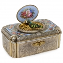 Fine Silver-Gilt and Enamel Singing Bird Box Automaton by Charle