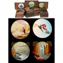 22 Wood-Framed Magic Lantern Slides