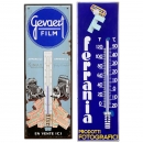 2 Advertising Enamel Gevaert and Ferrania Thermometer Signs