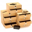 39 Metascope Trays with approx. 950 Stereo Slides, 1910 onwards