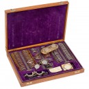 Ophthalmological Trial Lens Case and 3 Old Glasses