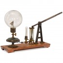 Single-Barrel Vacuum Pump with Glass Sphere, c. 1900