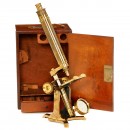 English Brass Compound Microscope by William Ladd, c. 1880