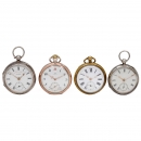4 Gents' Pocket Watches, c. 1900