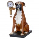 Dog Figure with Mysterieuse Clock