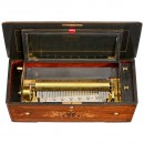 Hidden Drum, Bells and Castanets Musical Box, c. 1870