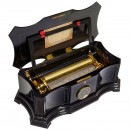 Rare Musical Box with Clock by Bremond, c. 1870