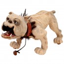 Large Papier-Mâché Barking Bulldog, c. 1920