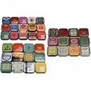 39 Typewriter Ribbon Boxes of Tin, Cardboard and Bakelite