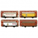 4 Märklin Freight Wagons, c. 1950