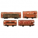 4 Märklin Freight Wagons, c. 1953
