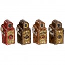 4 Colored Coronet Midget Cameras, c. 1935