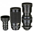 3 Movie Camera Lenses C-Mount, c. 1965