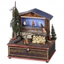 Musical Manivelle Automaton Fox and Hens, c. 1898
