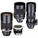 Nikkor ED 2,8/180 mm, Nikkor 4,5/300 mm and Reflex-Nikkor C 8/50