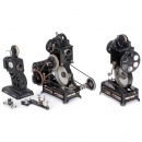 3 Movie Projectors for 9,5mm Film, c. 1924