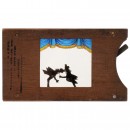 Mechanical Silhouette Slide Cock-Fight, c. 1870-80