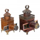 2 Carrée Magic Lanterns by Lapierre, c. 1865-70