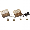 2 German Coin Scales and 1 later Weight Set, 1800 onwards