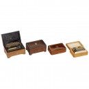 4 Tabatière Musical Boxes for Restoration, late 19th to early 20