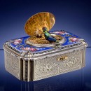 Fine Silver-Gilt and Enamel Singing Bird Box Automaton by Charle
