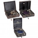 3 Nirona Portable Gramophones, c. 1930