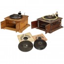 2 Table Gramophones, c. 1920