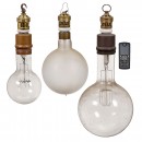 3 High-Power Light Bulbs, c. 1920