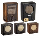5 German Volksempfänger Radios, 1933-44