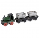 Bub Tender Locomotive with 2 Tipper Cars, c. 1935