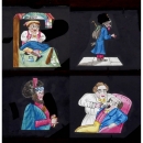 4 Double Slipping Slides 4 x 7 in., c. 1870
