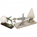 2 Desk Lamps with Model Airplanes
