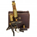 Rare Folding Microscope by Henry Crouch, London, c. 1890