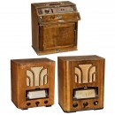 3 Philips Radio Receivers